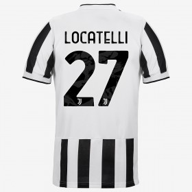 Koszulka Juventus Manuel Locatelli 27 Domowe Stroje Piłkarskie 2021/22 Krótki Rękaw